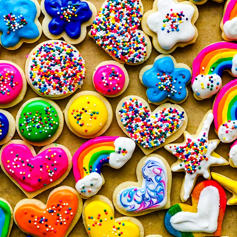 Rainbow Sugar Cookies