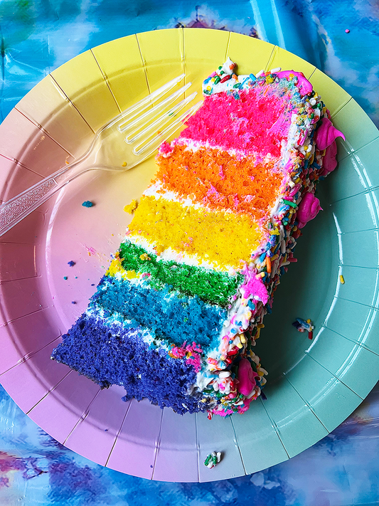 How I Made the Viral Rainbow Layer Cake