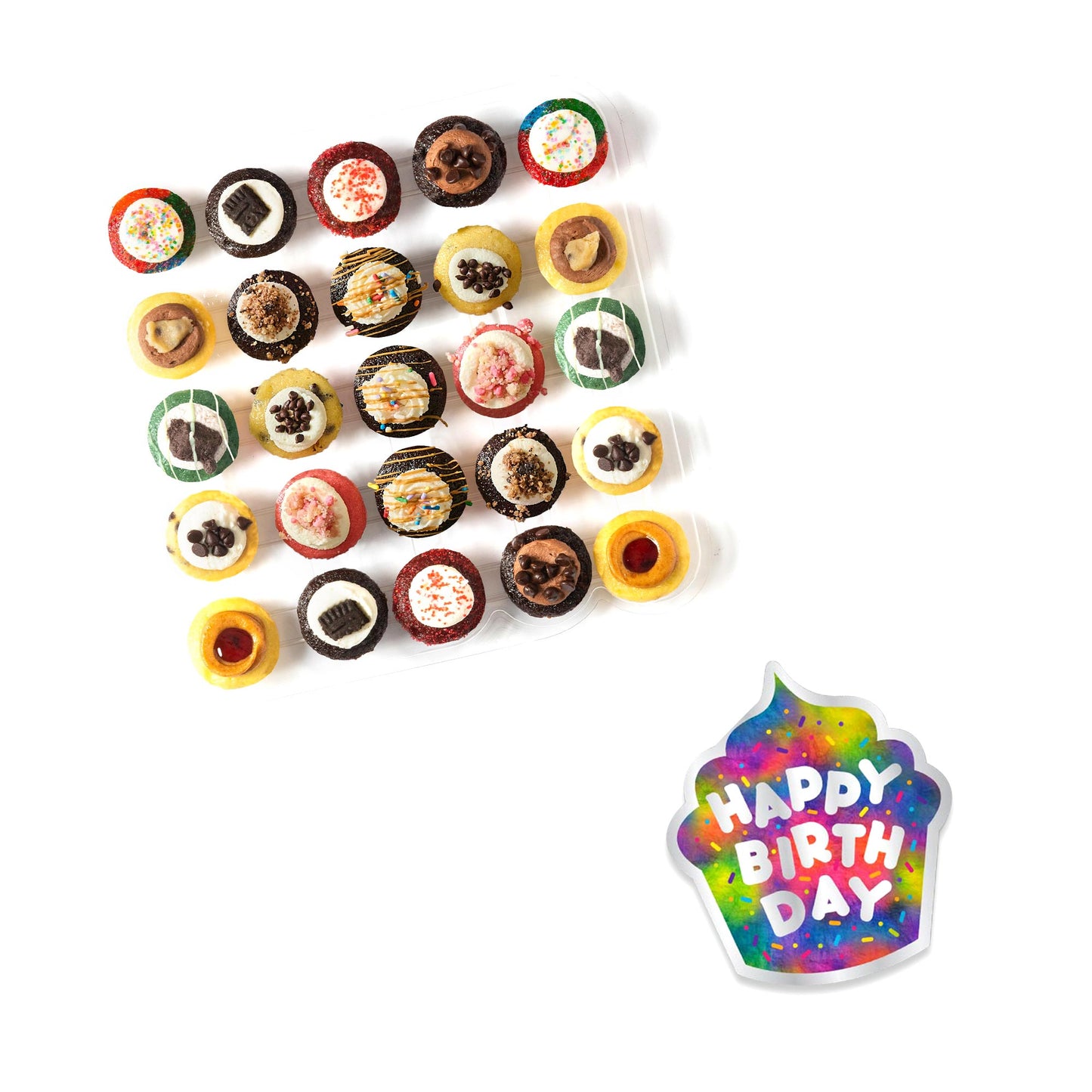 Happy Birthday Cupcakes & Card 25-Pack