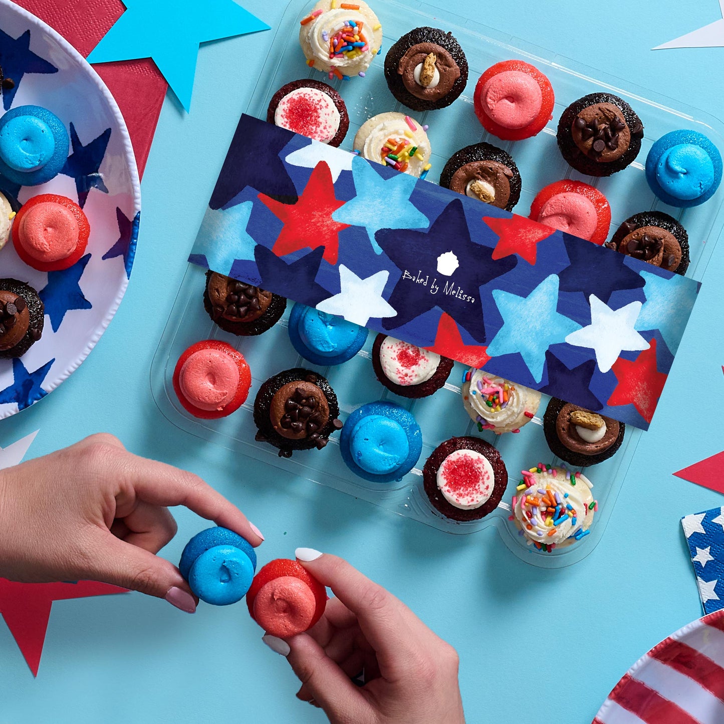 S'mores & Stripes Cupcakes 25-Pack