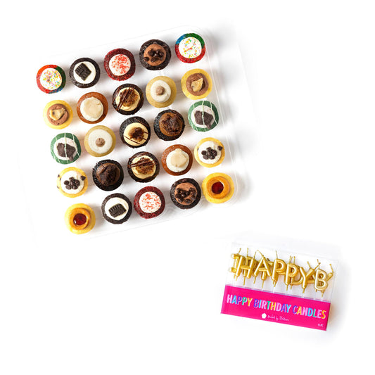Happy Birthday Cupcakes 25-Pack & Candles