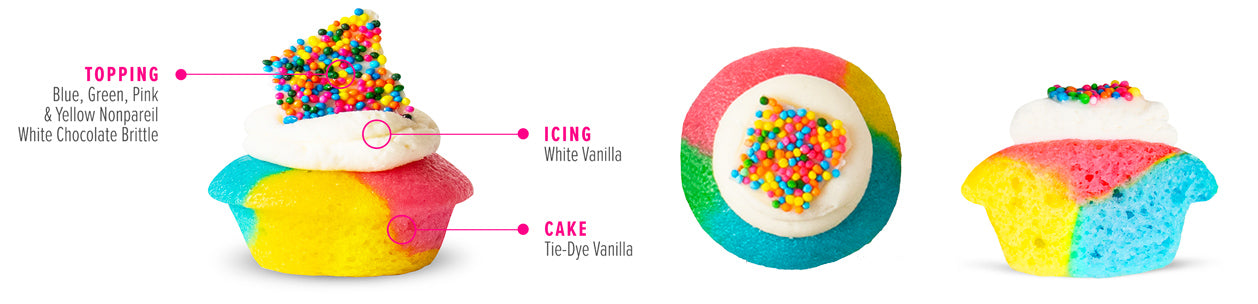 Electric Tie-Dye Cupcake