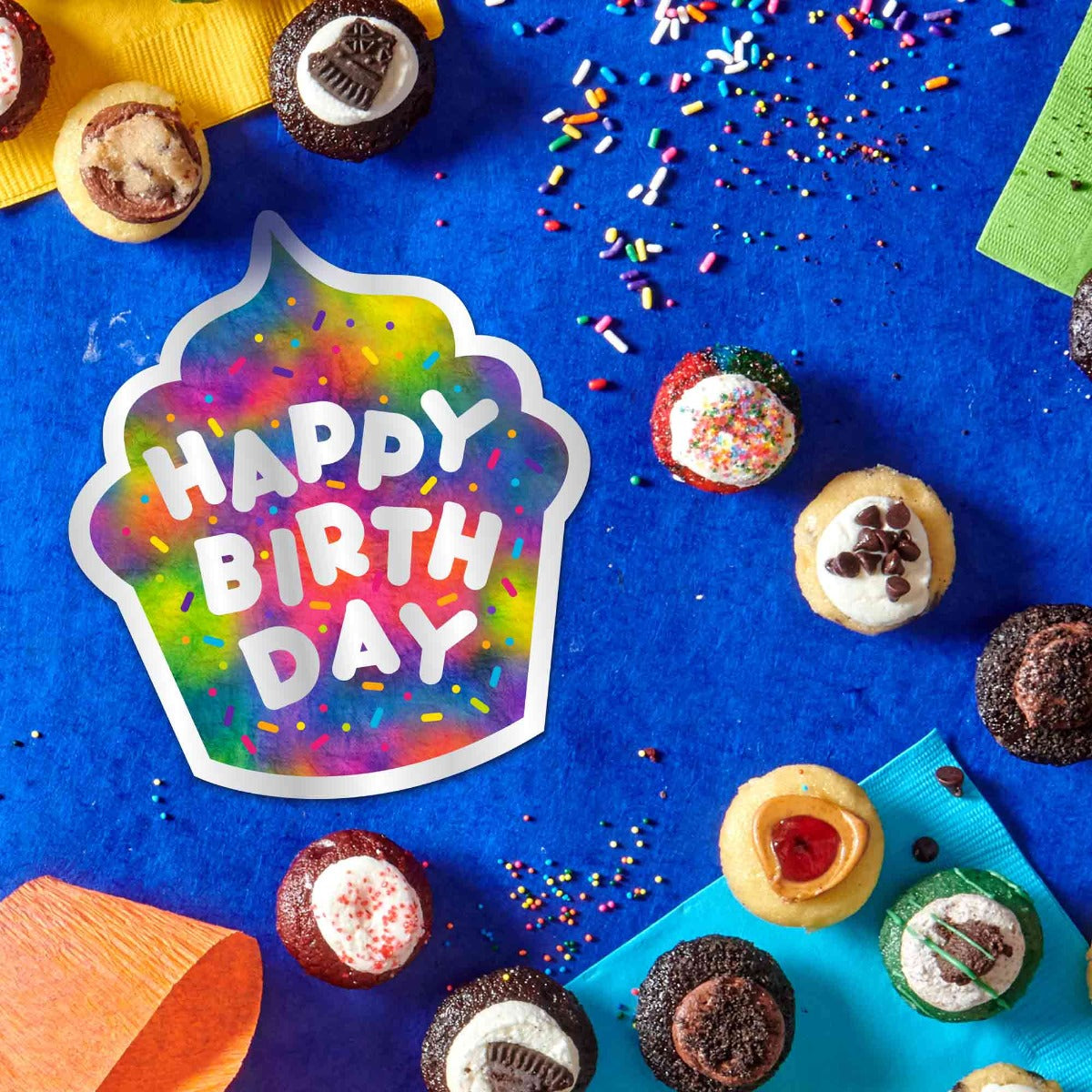 Happy Birthday Cupcakes & Card 25-Pack