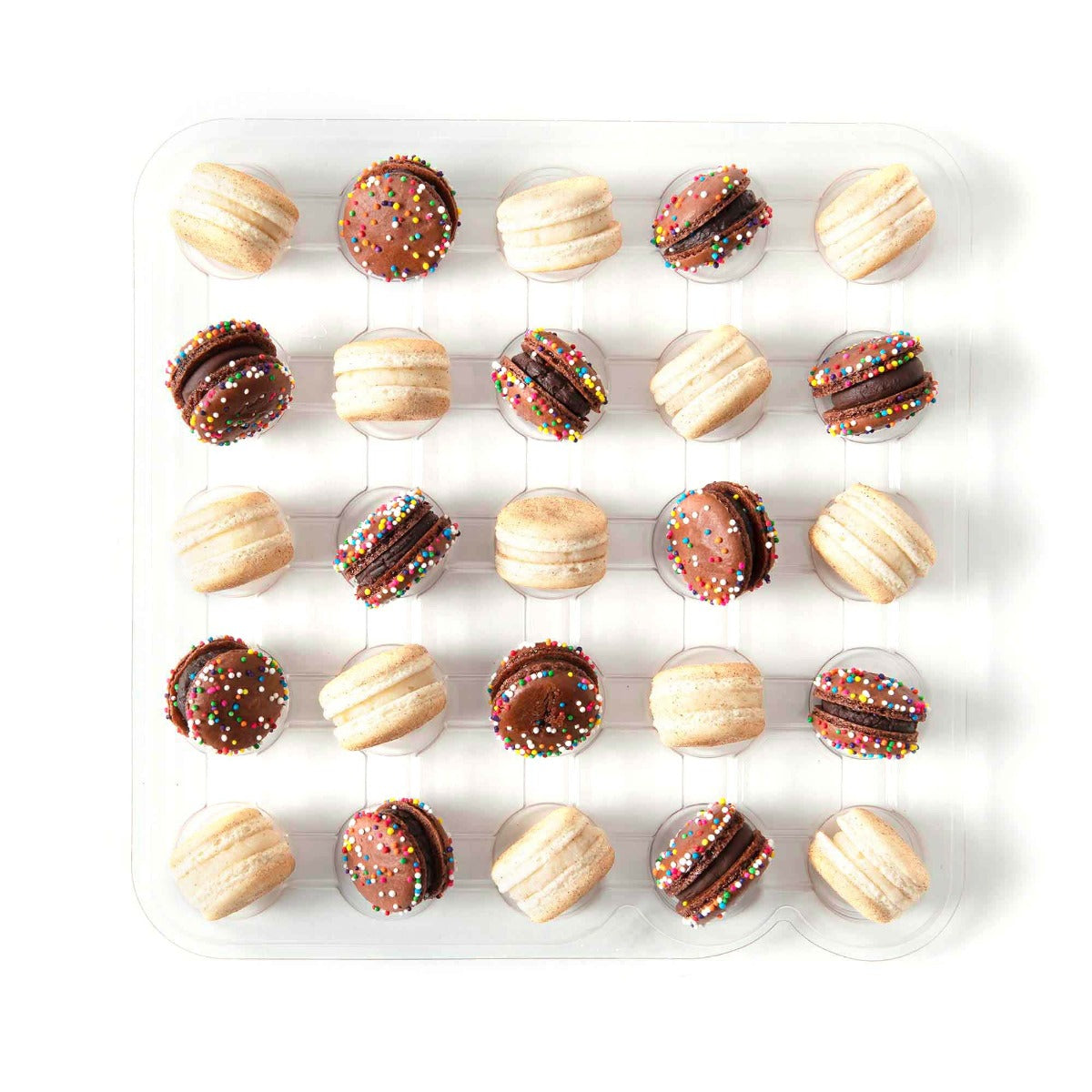 Black & White Macarons 25-Pack