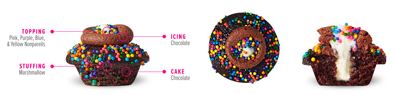 Psychedelic Snowcap Cupcake