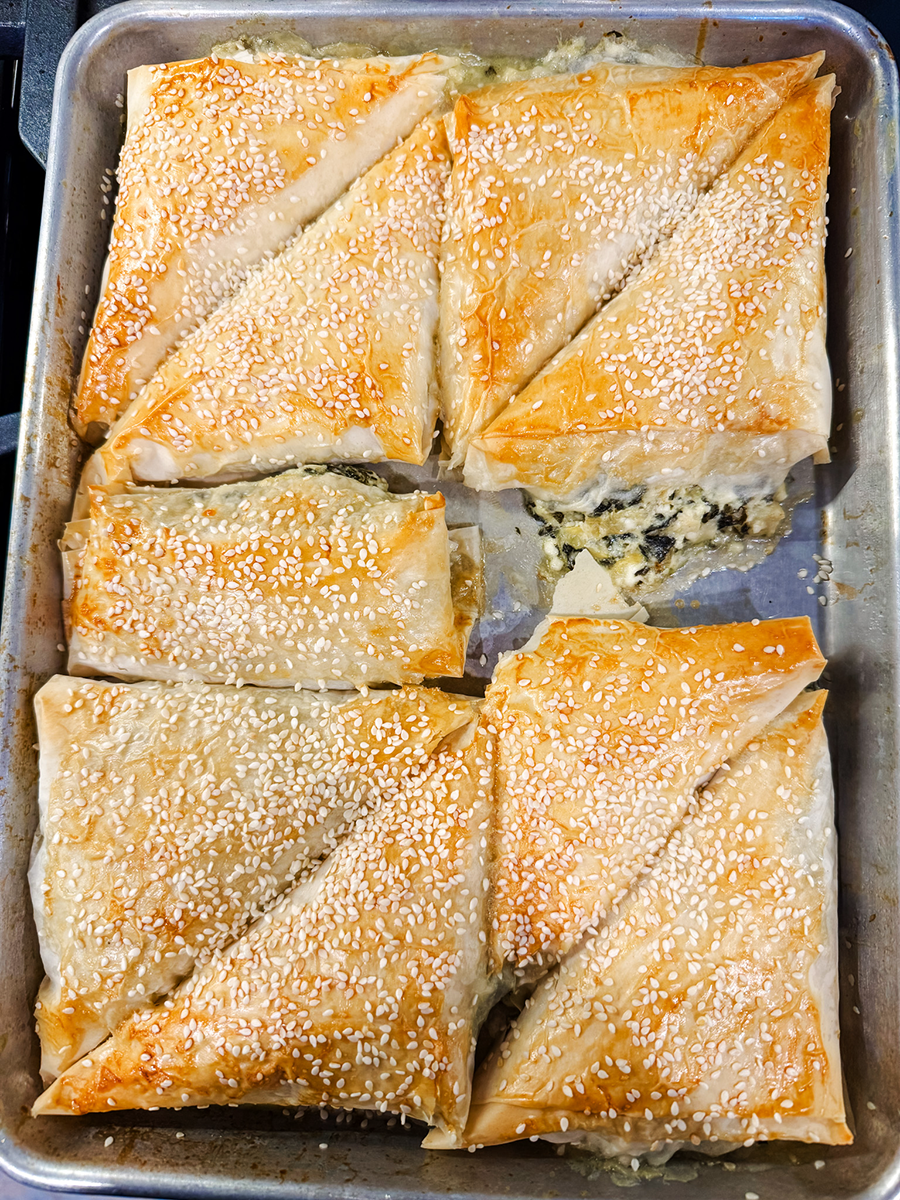 spinach & artichoke burekas