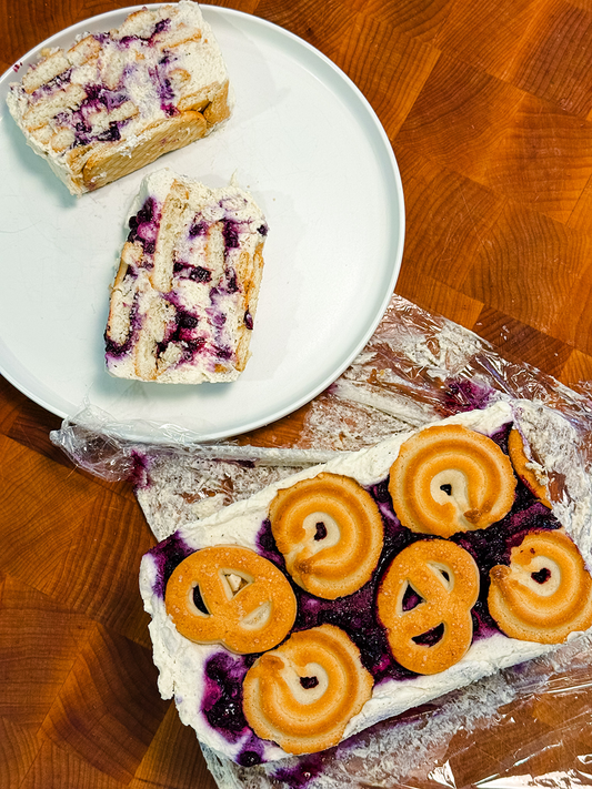 Blueberry Butter Cookie Icebox Cake