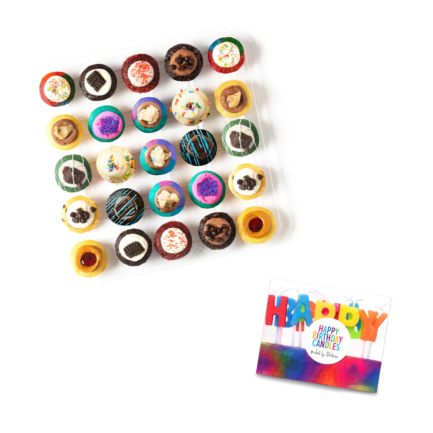 Happy Birthday Cupcakes 25-Pack & Candles