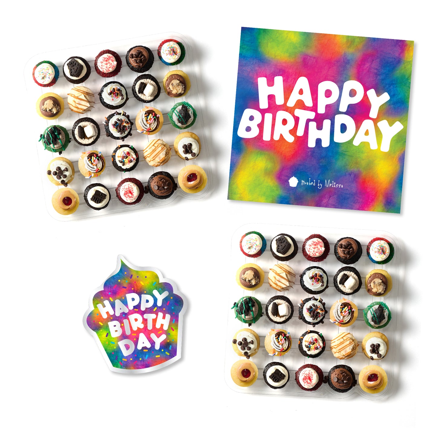 Happy Birthday Cupcakes & Card 50-Pack