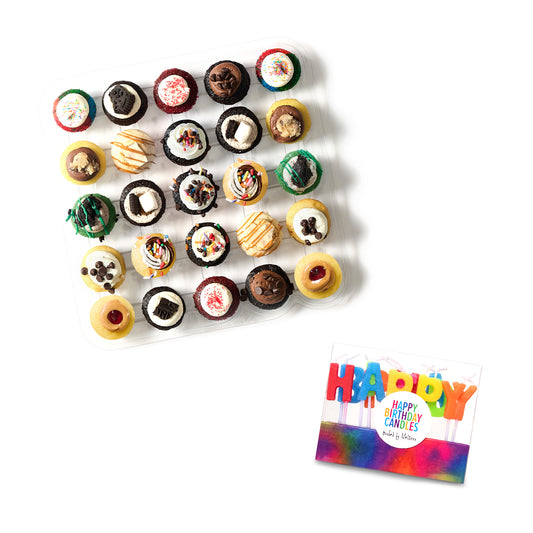 Happy Birthday Cupcakes 25-Pack & Candles
