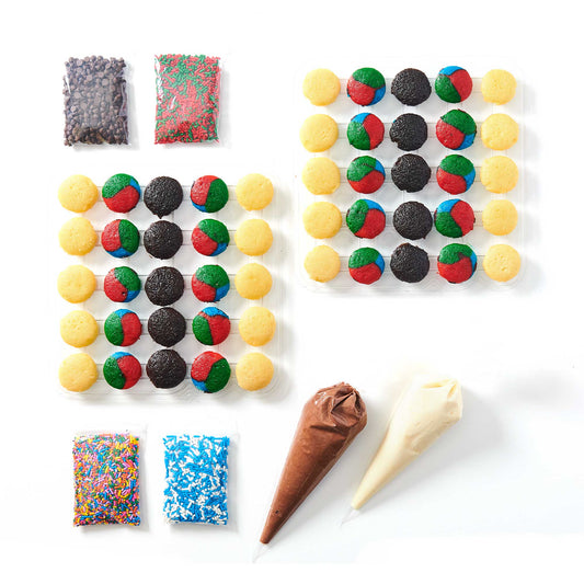 DIY Holiday Cupcakes 50-Pack Decorating Kit