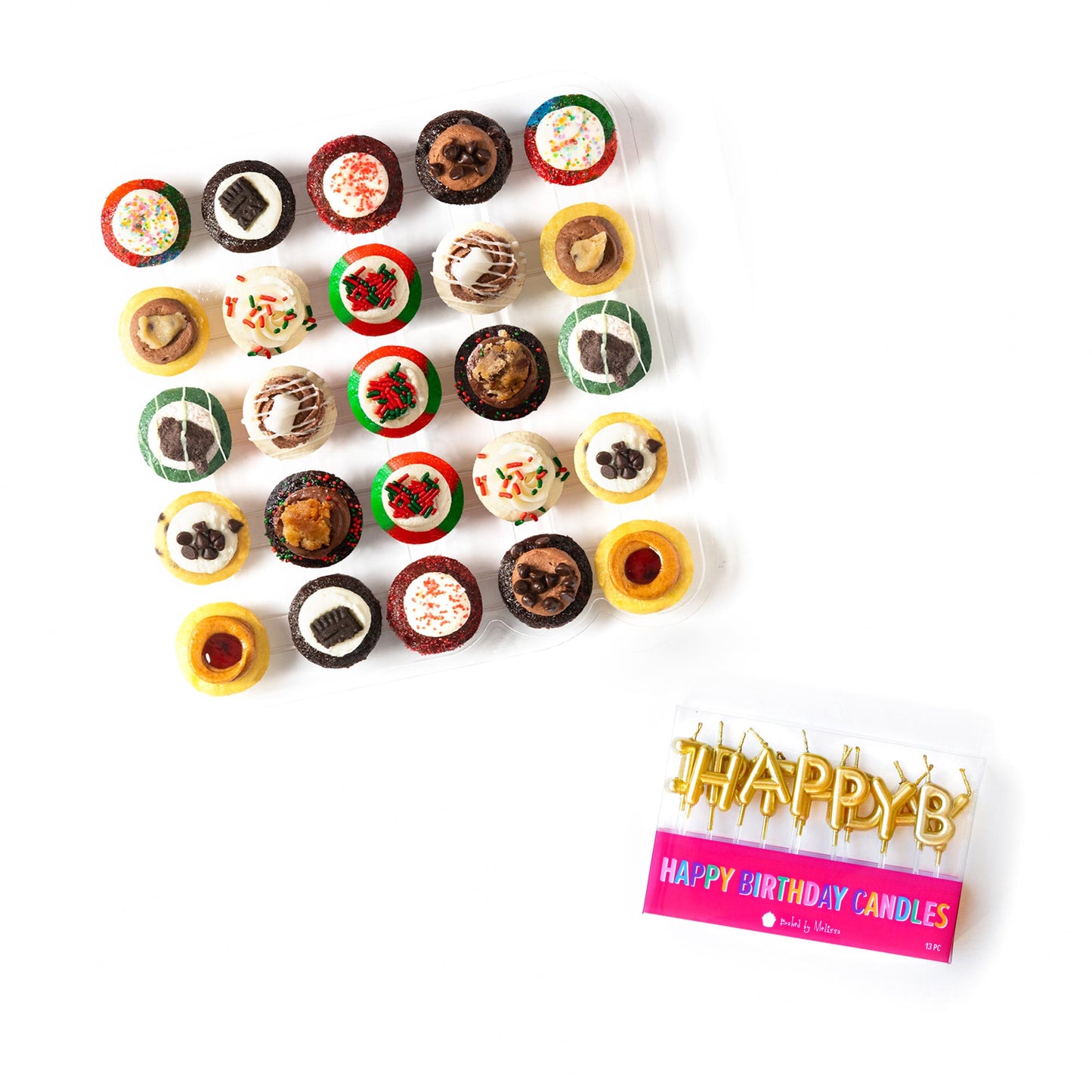 Happy Birthday Cupcakes 25-Pack & Candles