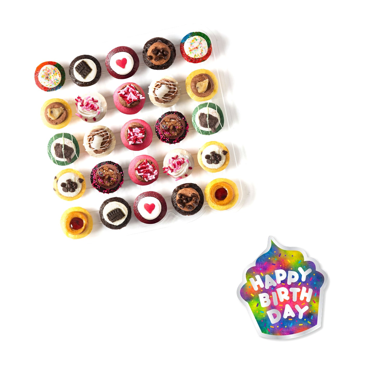 Happy Birthday Cupcakes & Card 25-Pack