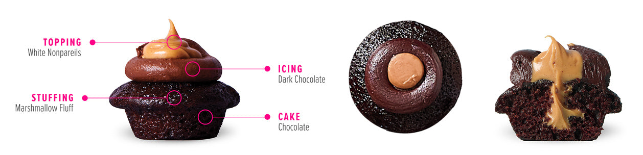 Dark Chocolate Peanut Butter Cupcake