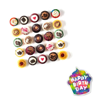 Happy Birthday Cupcakes & Card 25-Pack
