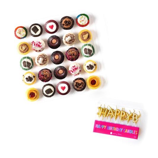 Happy Birthday Cupcakes 25-Pack & Candles