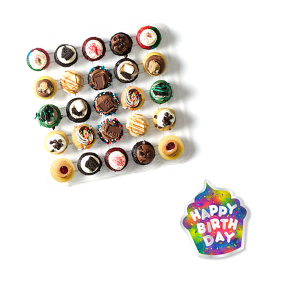 Happy Birthday Cupcakes & Card 25-Pack