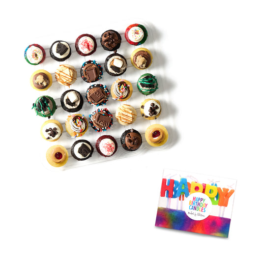 Happy Birthday Cupcakes 25-Pack & Candles