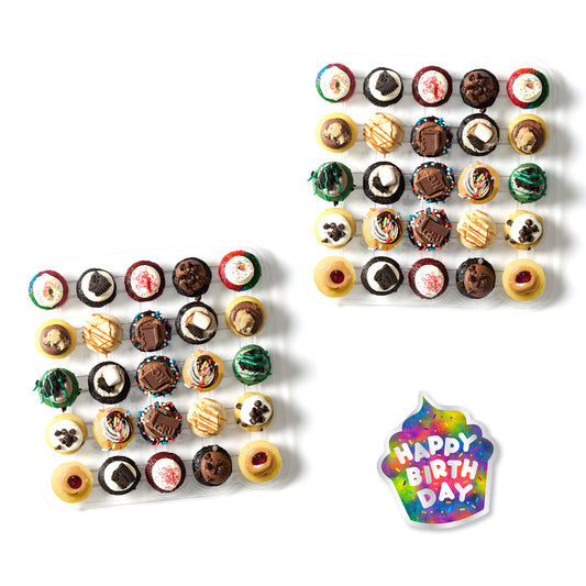 Happy Birthday Cupcakes & Card 50-Pack