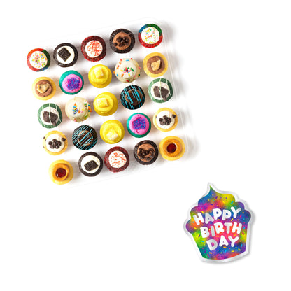 Happy Birthday Cupcakes & Card 25-Pack