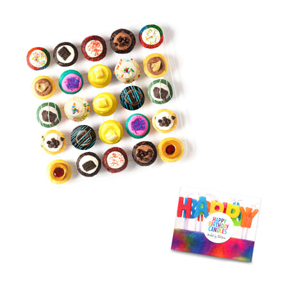 Happy Birthday Cupcakes 25-Pack & Candles