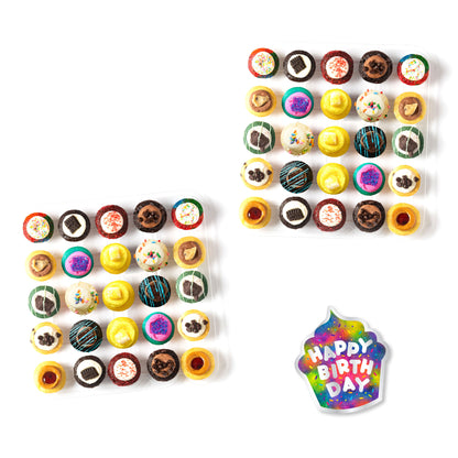 Happy Birthday Cupcakes & Card 50-Pack