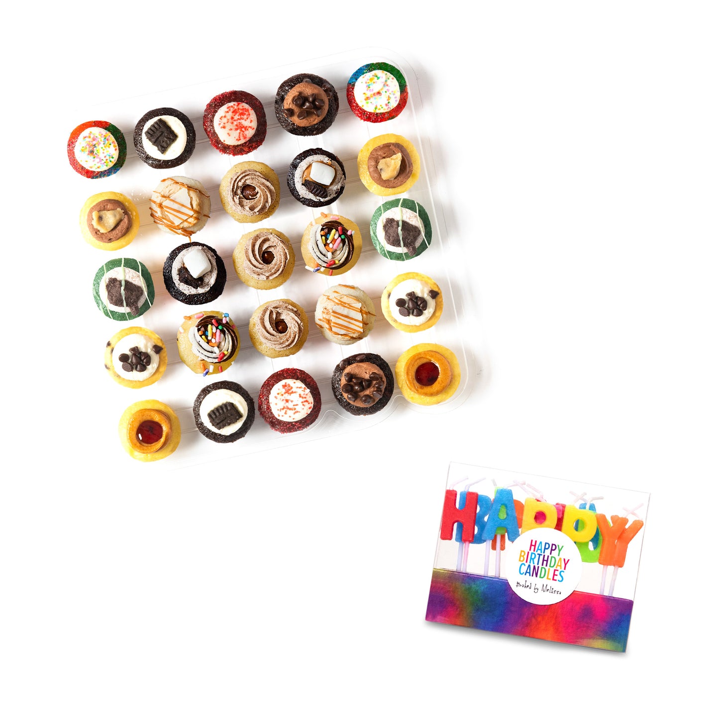 Happy Birthday Cupcakes 25-Pack & Candles