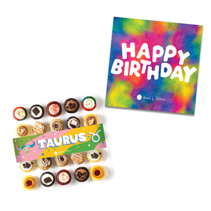 Birthday Gift Box 25-Pack w/ Zodiac Cupcakes