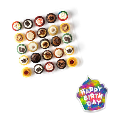 Happy Birthday Cupcakes & Card 25-Pack