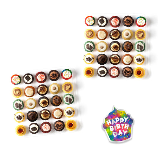 Happy Birthday Cupcakes & Card 50-Pack