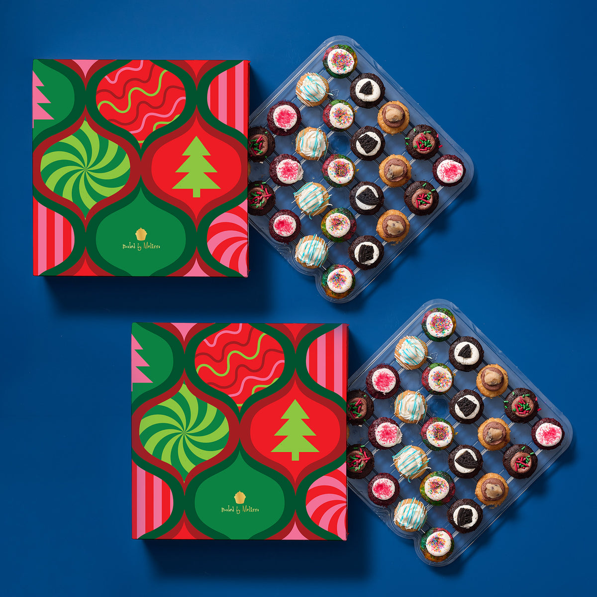 Christmas Gift Box 25-Pack w/ Gluten-Free Cupcakes (Bundle of 2)