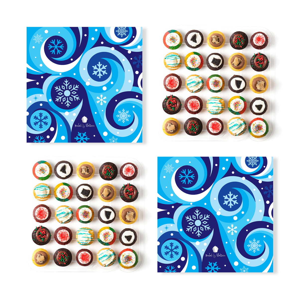 Holiday Gift Box 25-Pack w/ Gluten-Free Cupcakes (Bundle of 2)