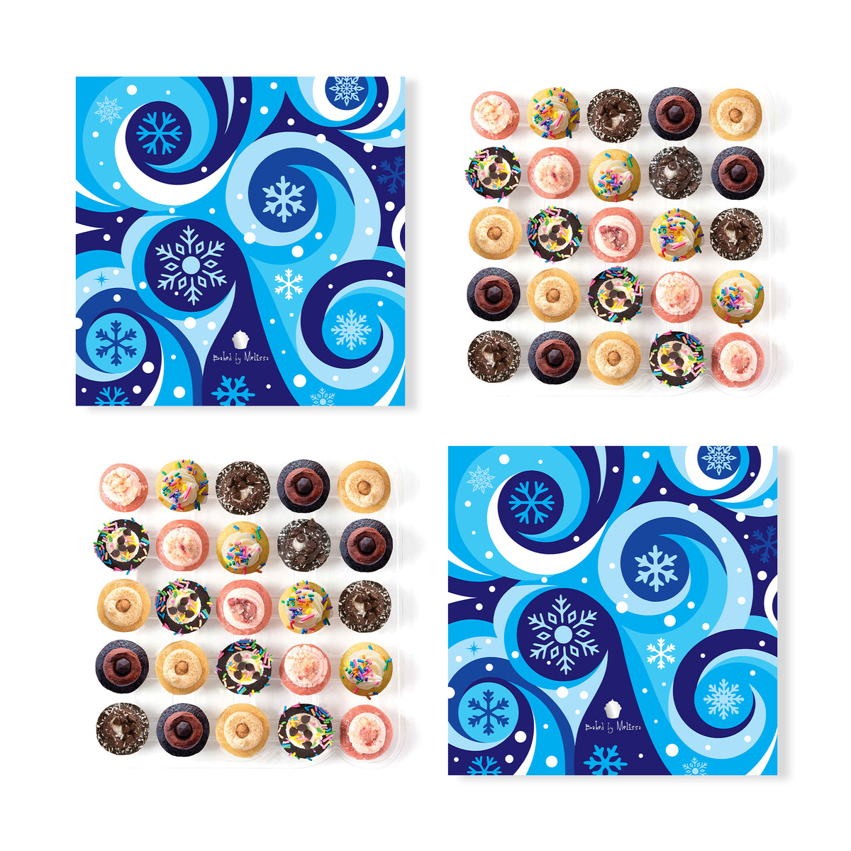 Holiday Gift Box 25-Pack w/ Vegan Cupcakes (Bundle of 2)
