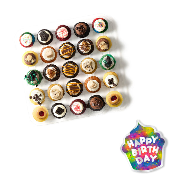 Happy Birthday Cupcakes & Card 25-Pack