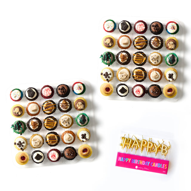 Happy Birthday Cupcakes & Candles 50-Pack
