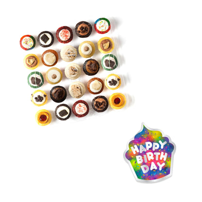 Happy Birthday Cupcakes & Card 25-Pack