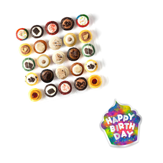 Happy Birthday Cupcakes & Card 25-Pack