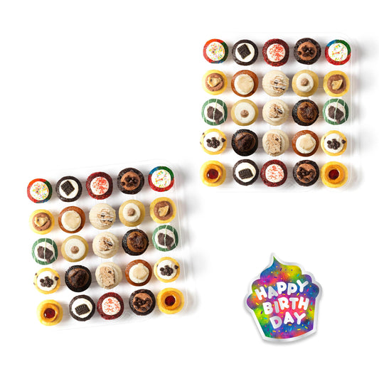 Happy Birthday Cupcakes & Card 50-Pack