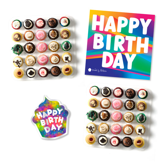 Happy Birthday Cupcakes & Card 50-Pack