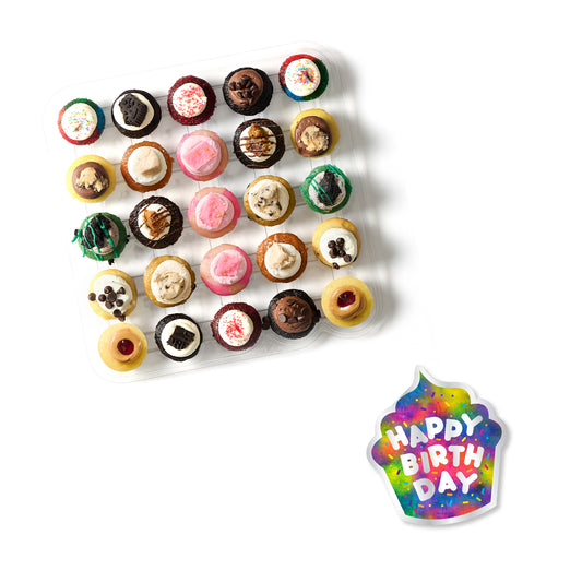 Happy Birthday Cupcakes & Card 25-Pack