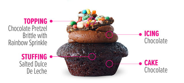 Chocolate Caramel Pretzel Cupcake