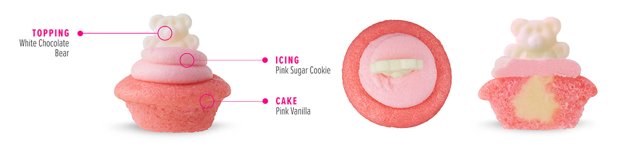 Baby Girl Pink Sugar Cookie Cupcake