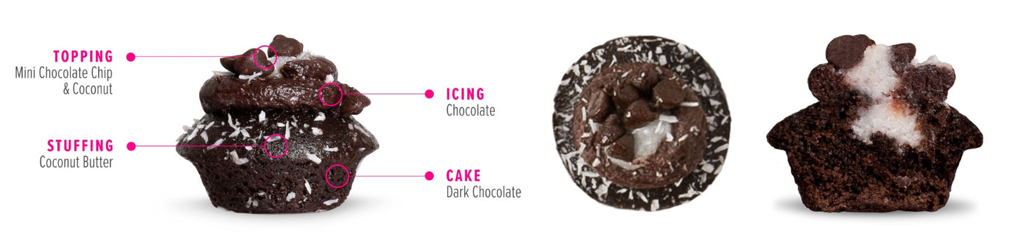 Vegan Dark Chocolate Coconut Cupcake