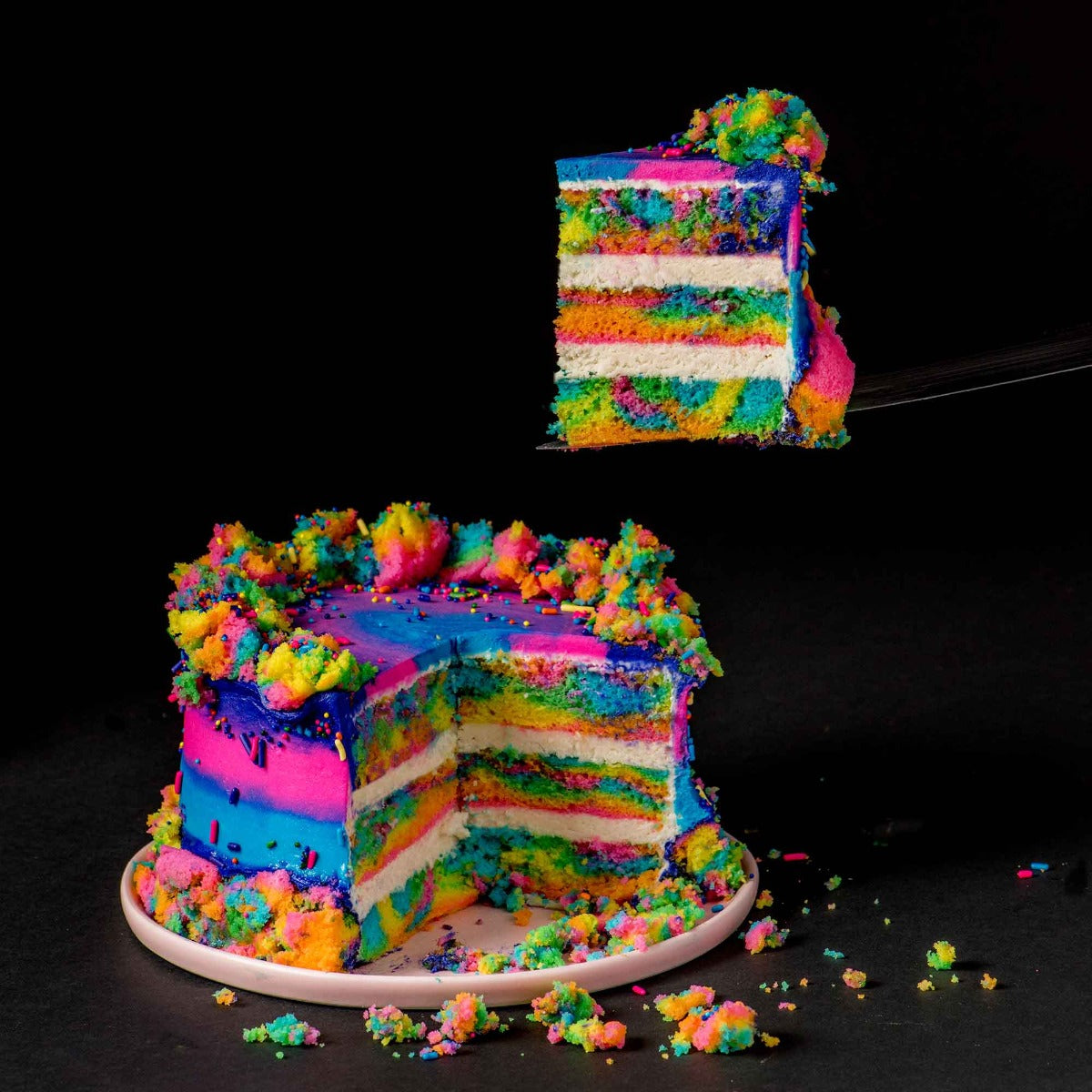Electric Tie-Dye Layer Cake