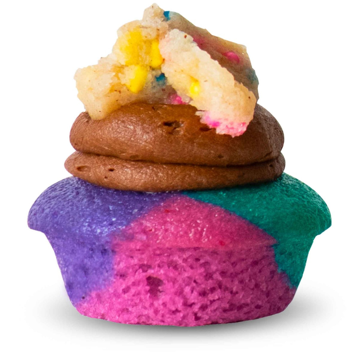 Chocolate Electric Tie-Dye Cupcake