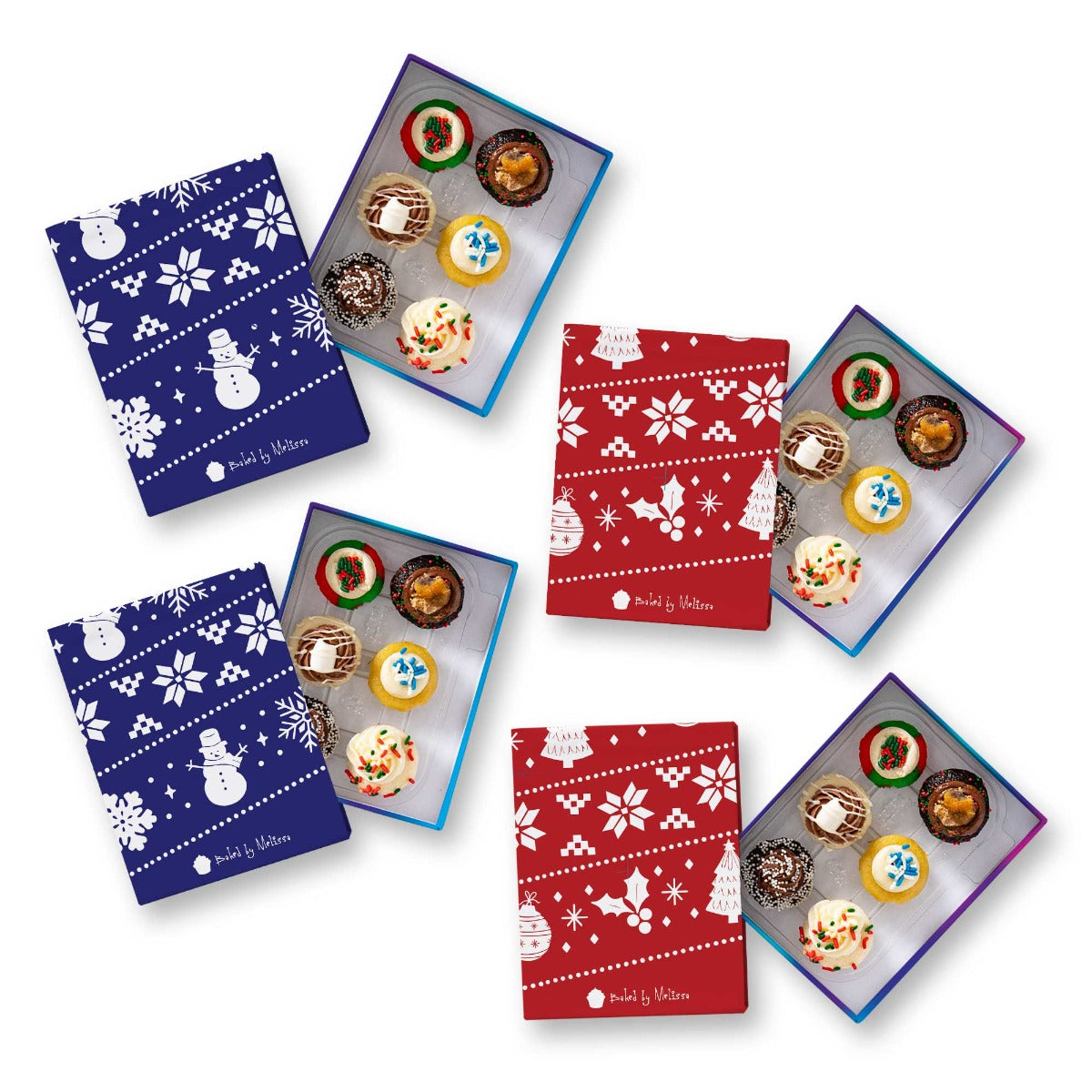 B2B-Holiday Six Mix Cupcakes 6-Pack (Bundle of 4)