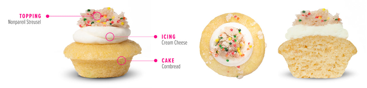 Cornbread Crumble Cupcake