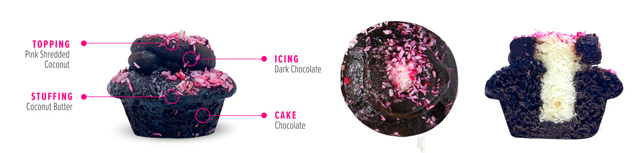 Vegan Dark Chocolate Coconut Cupcake