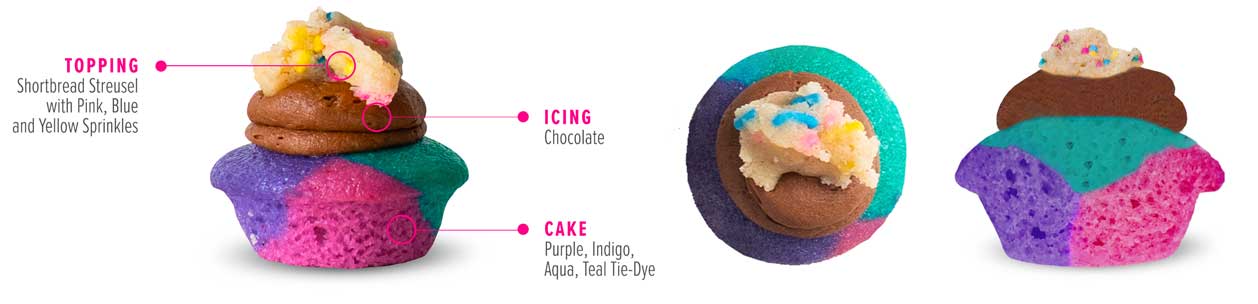 Chocolate Electric Tie-Dye Cupcake