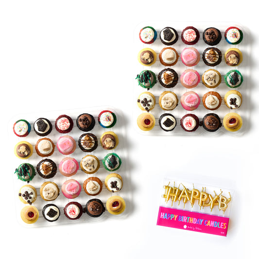Happy Birthday Cupcakes & Candles 50-Pack
